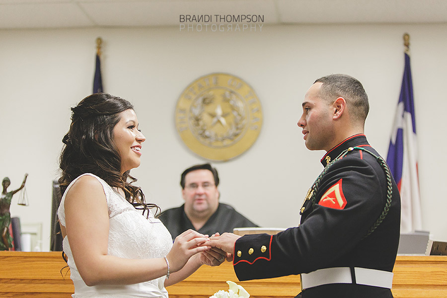 plano courthouse wedding, dallas military wedding