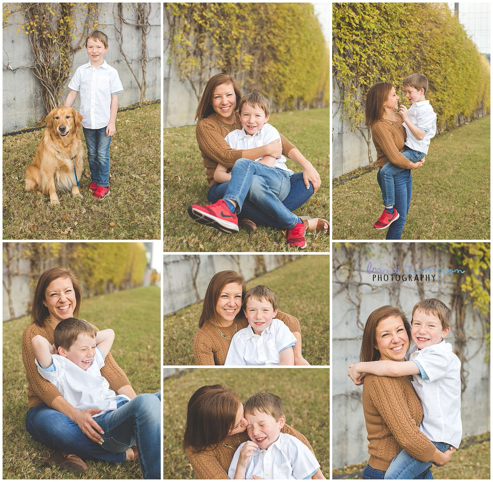 family photography with dog in downtown dallas arts district