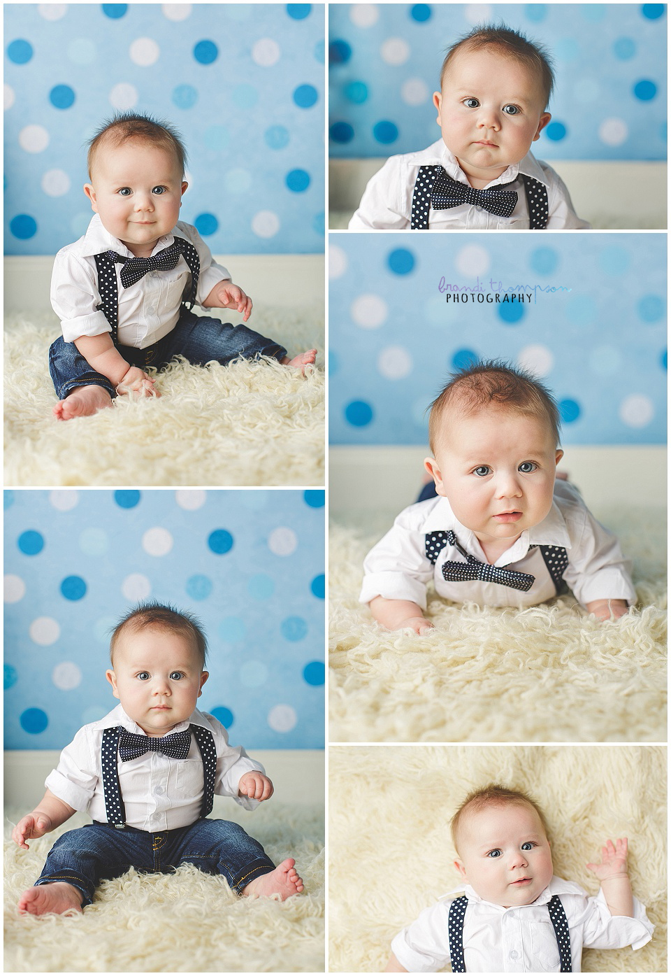 six month old baby boy in plano, tx photography studio