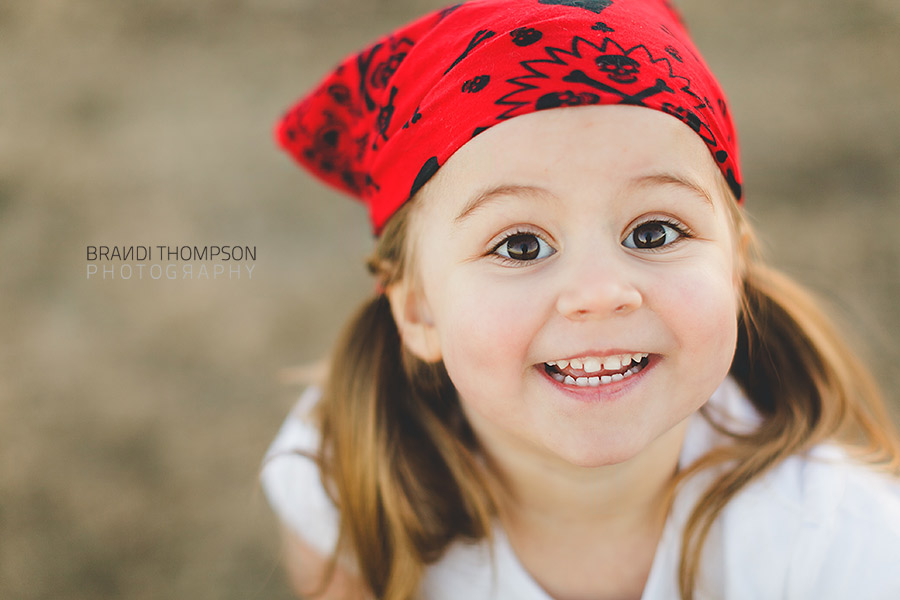 Zaida's (very belated) 3 Year Pirate Portraits