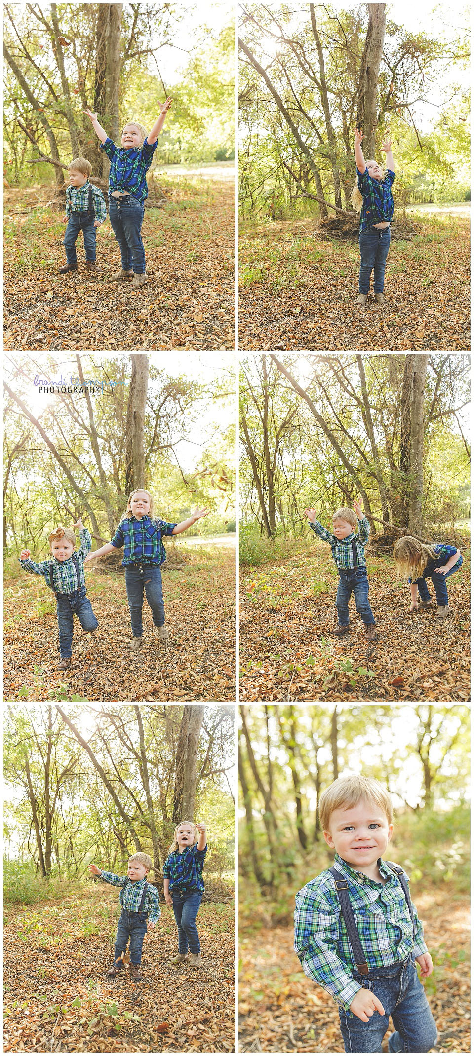 fall family session with young daughter and son in Plano/Parker, TX