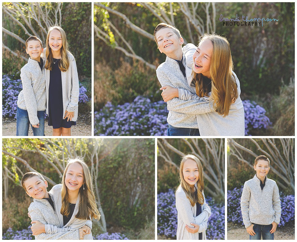 outdoor family session in addison, with mom, dad, older sister and younger brother