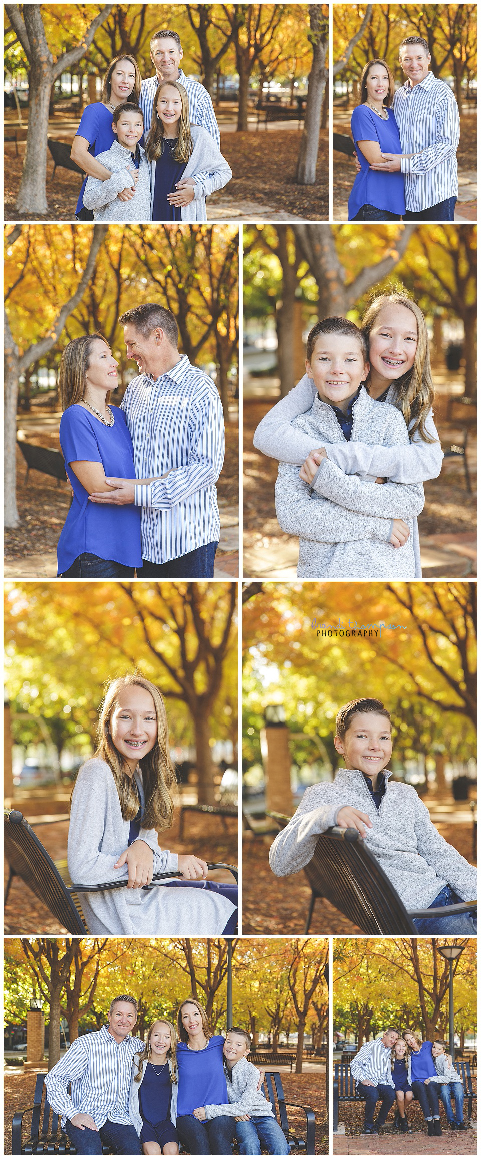 outdoor family session in addison, with mom, dad, older sister and younger brother