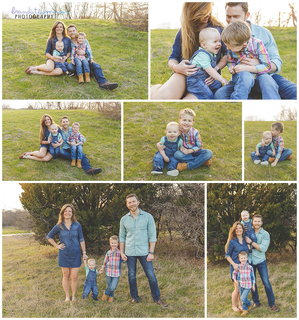 outdoor family photos with mom, dad, big brother and one year old boy