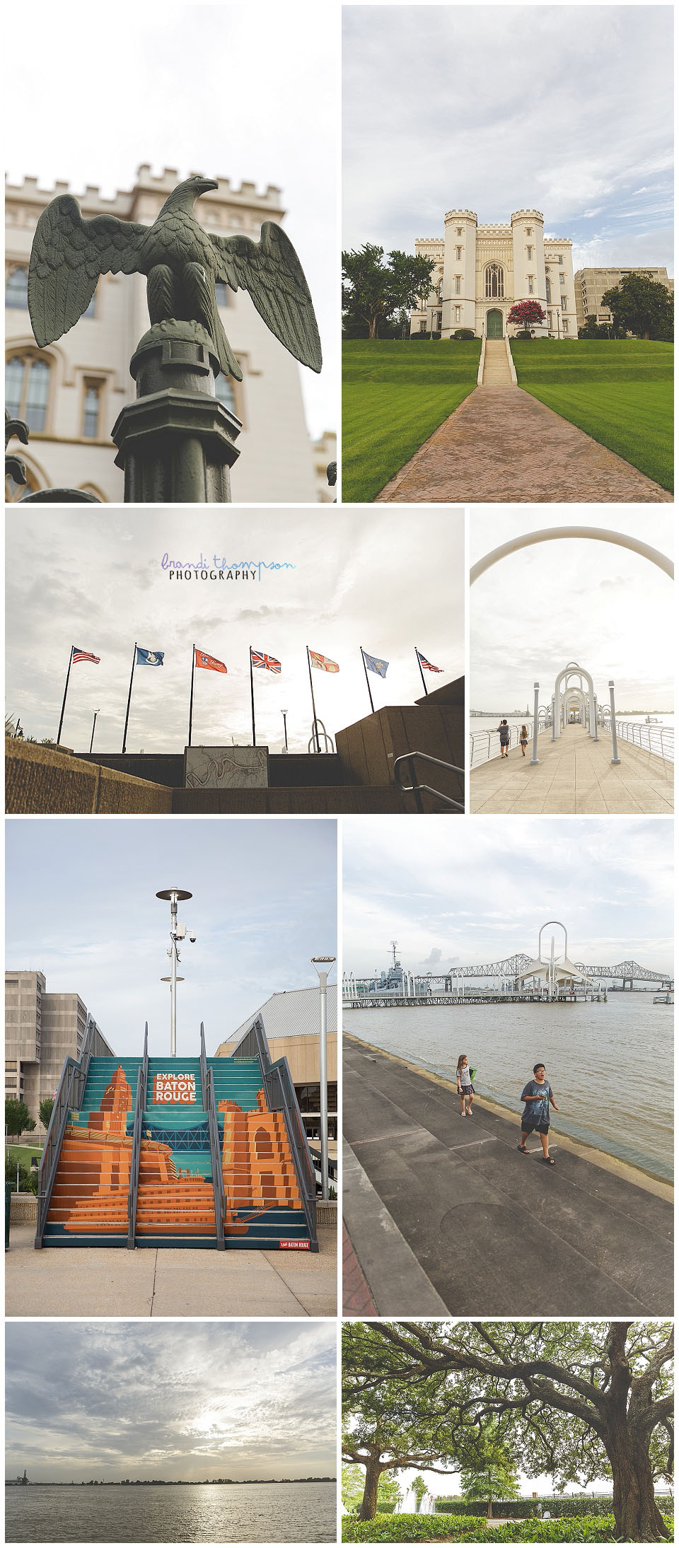 collage of photos from baton rouge waterside