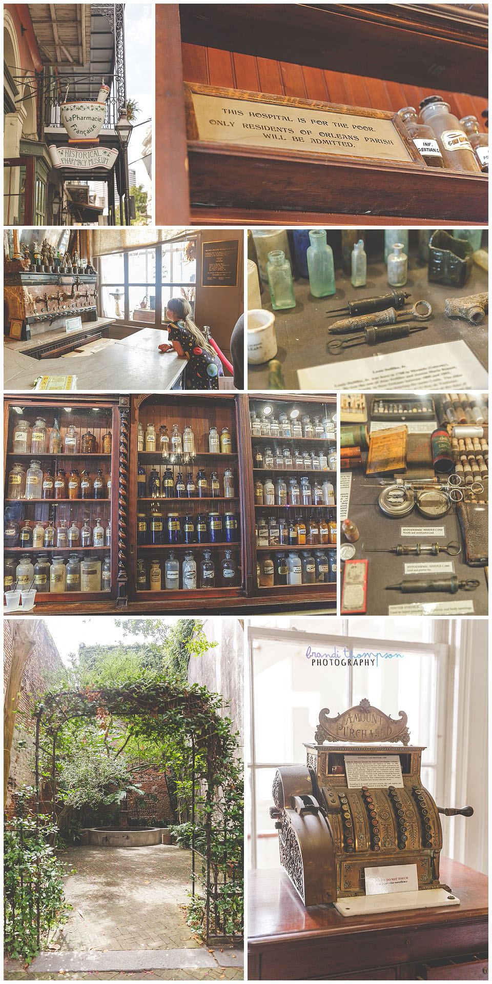 collage of photos from new orleans pharmacy museum