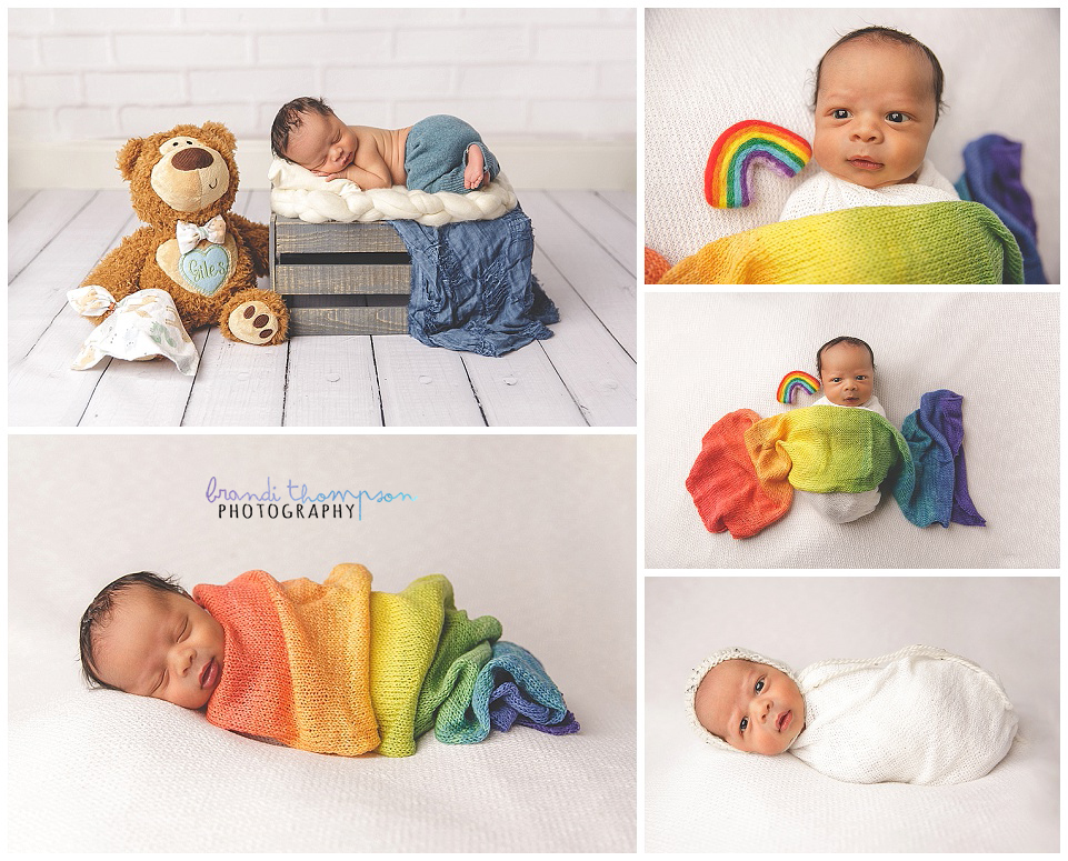 rainbow baby newborn photos in plano, tx 