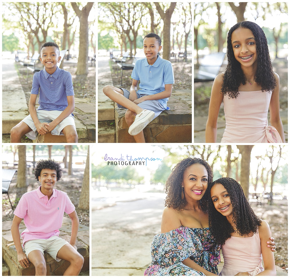outdoor family session with family of four, kids age 10 - 16 and mom and dad